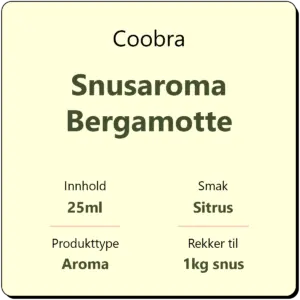 Coobra Snusaroma Bergamotte