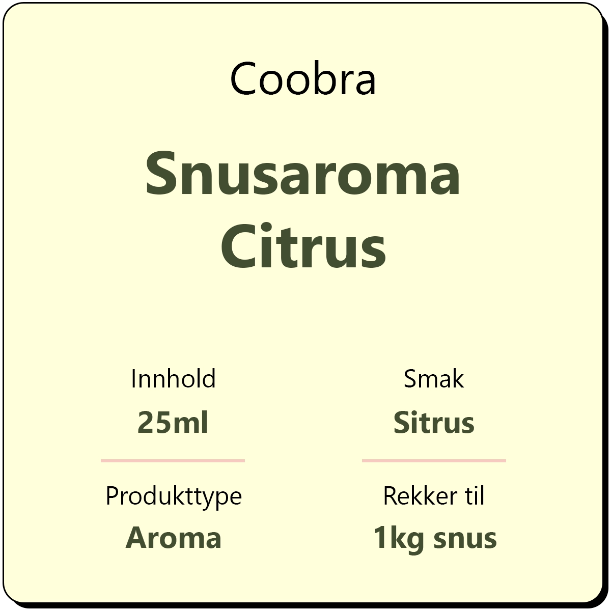 Coobra Snusaroma Citrus