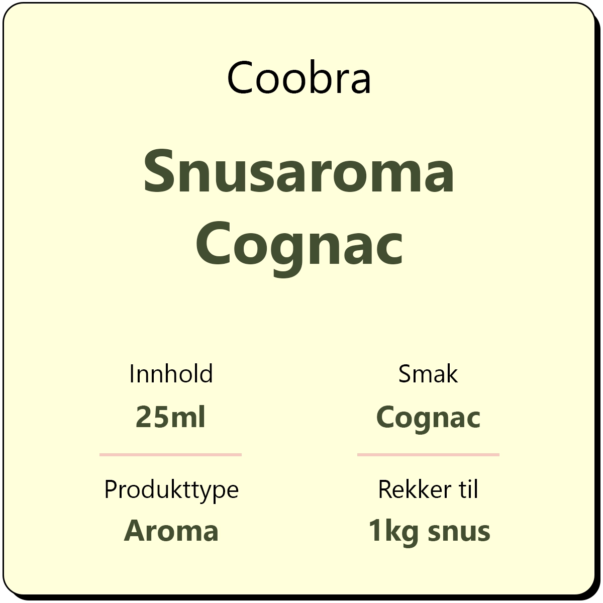 Coobra Snusaroma Cognac