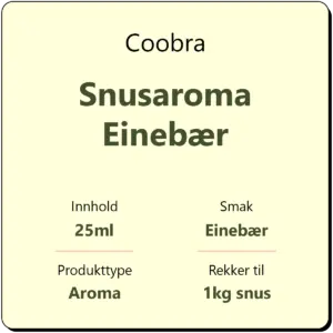 Coobra Snusaroma Einebær