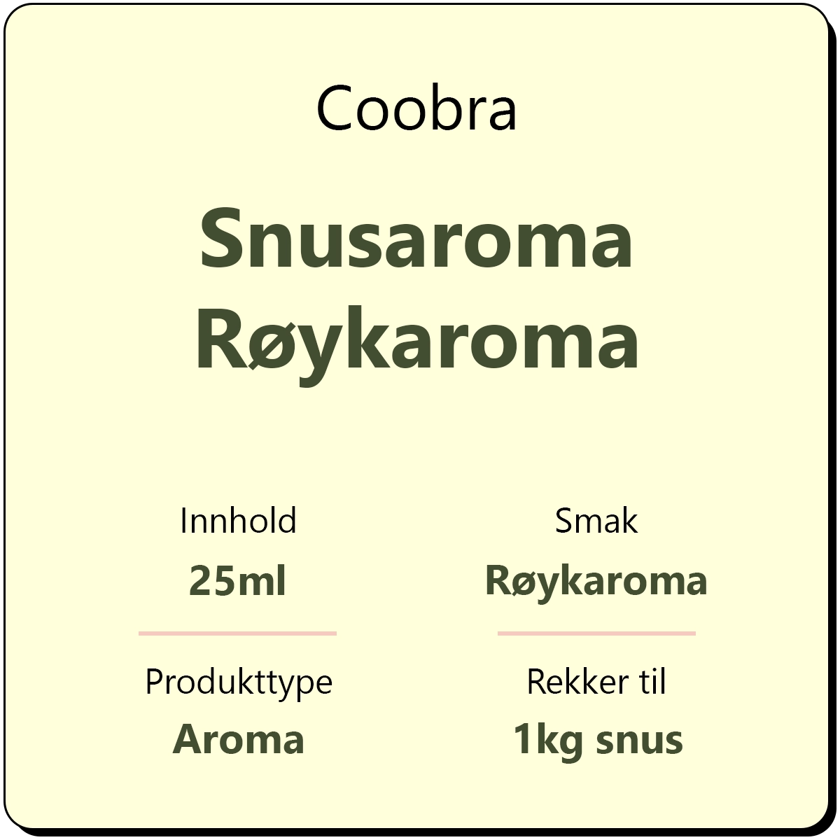 Coobra Snusaroma Røykaroma
