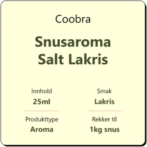 Coobra Snusaroma Salt Lakris
