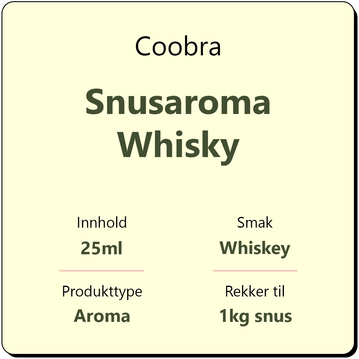Coobra Snusaroma Whisky
