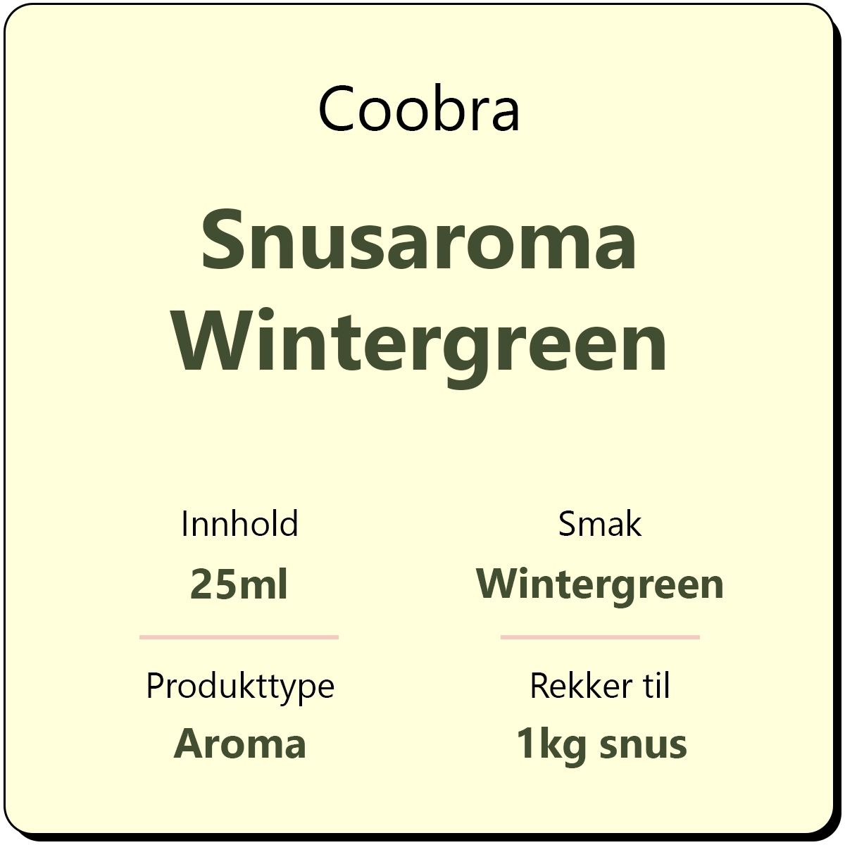 Coobra Snusaroma Wintergreen
