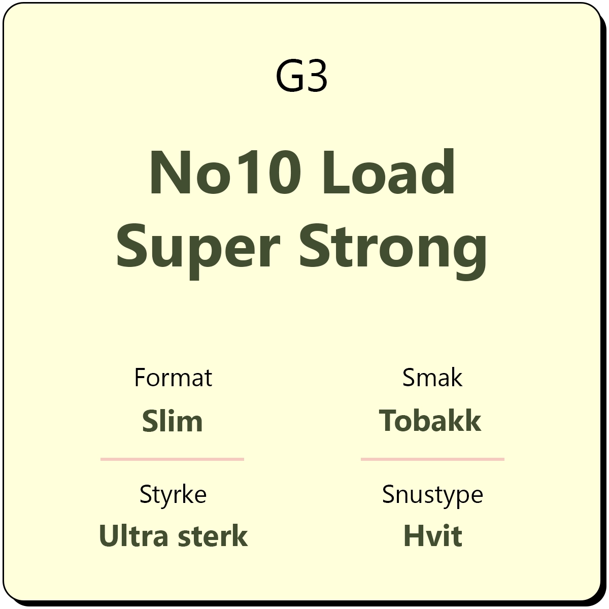 G3 No10 Load Super Strong