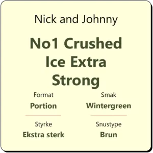 Nick and Johnny No1 Crushed Ice Extra Strong