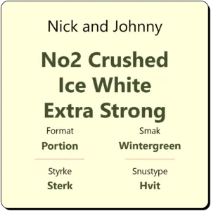 Nick and Johnny No2 Crushed Ice White Extra Strong