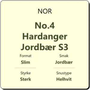 NOR No.4 Hardanger Jordbær S3