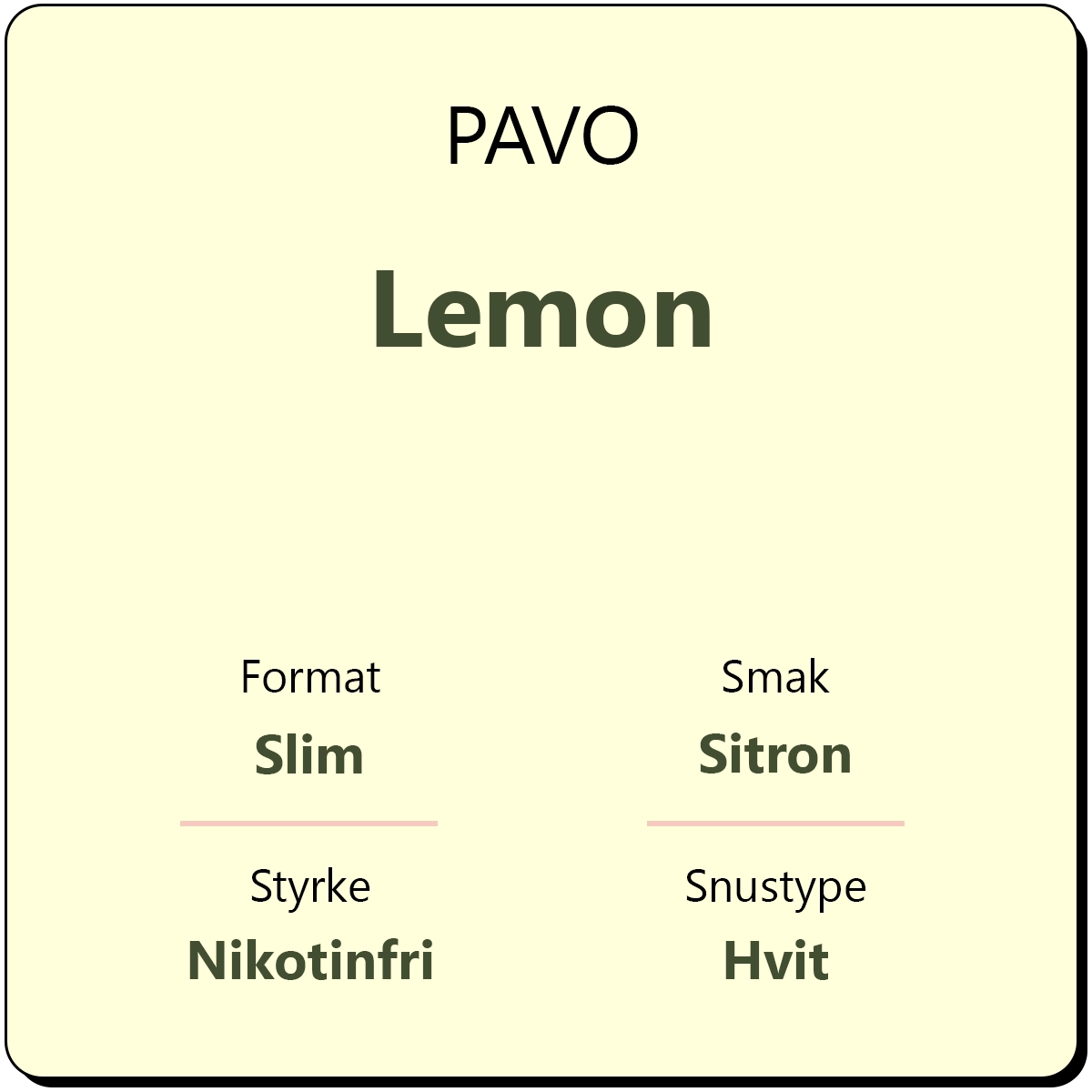 PAVO Lemon