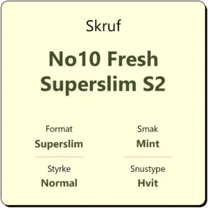 Skruf No10 Fresh Superslim S2