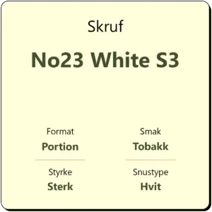 Skruf No23 White S3