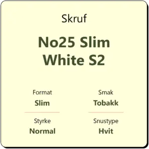 Skruf No25 Slim White S2