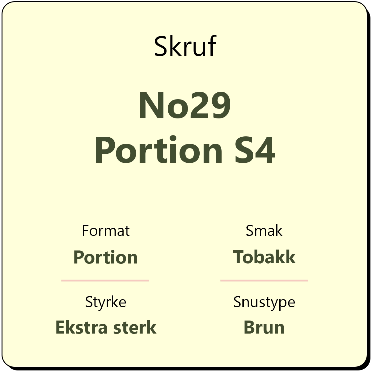 Skruf No29 Portion S4