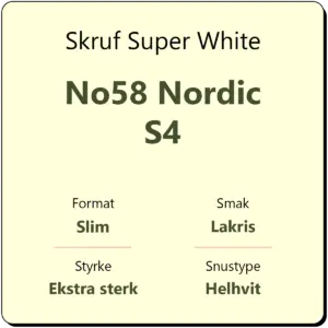 Skruf Super White No58 Nordic S4