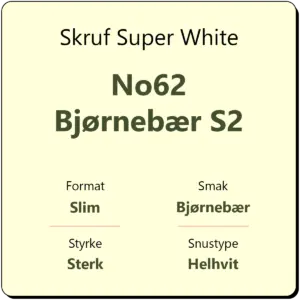 Skruf Super White No62 Bjørnebær S2