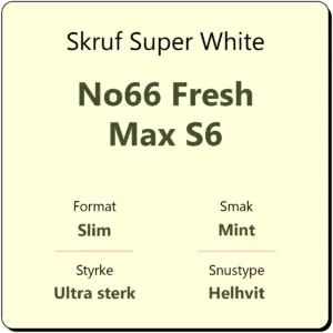 Skruf Super White No66 Fresh Max S6