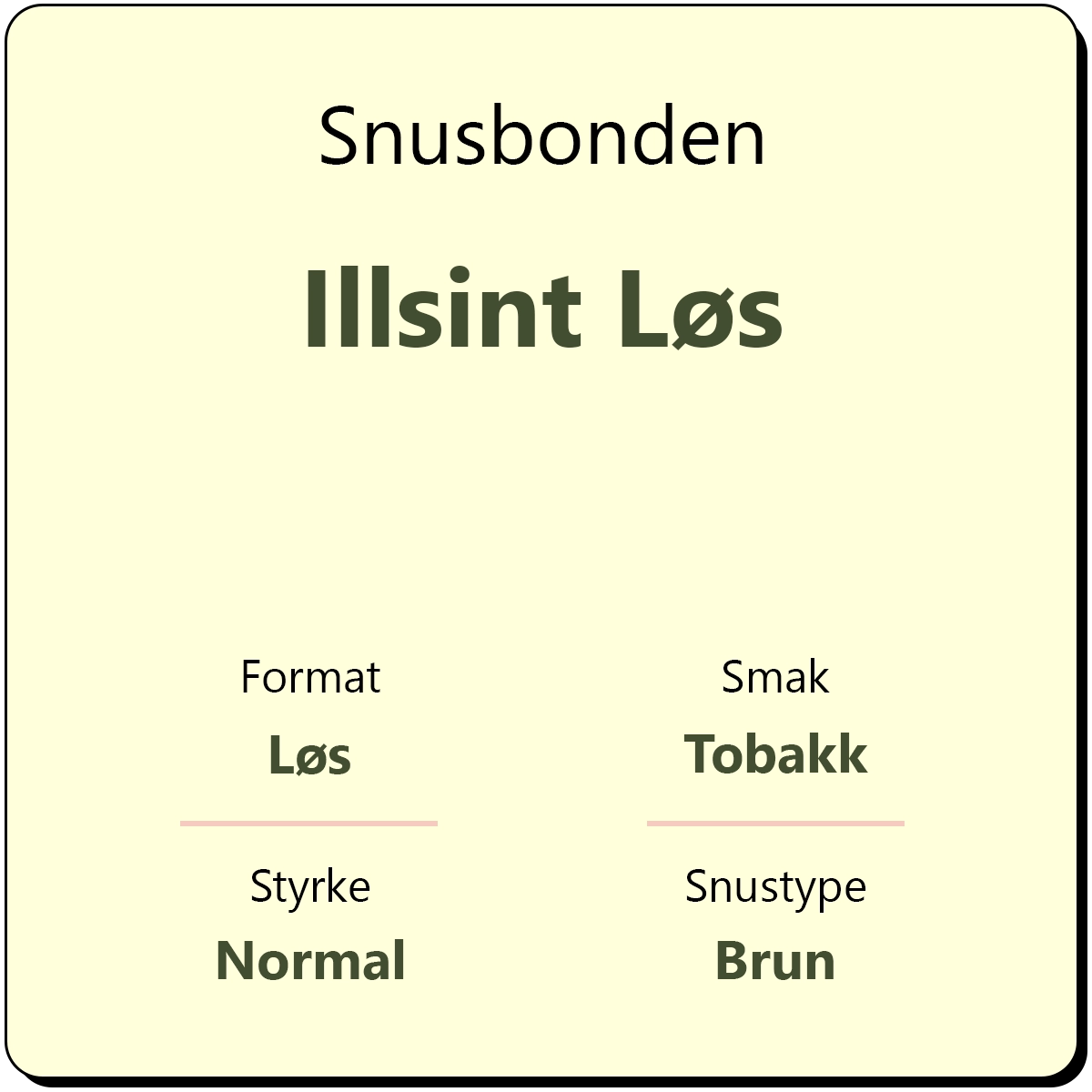 Snusbonden Illsint Løs
