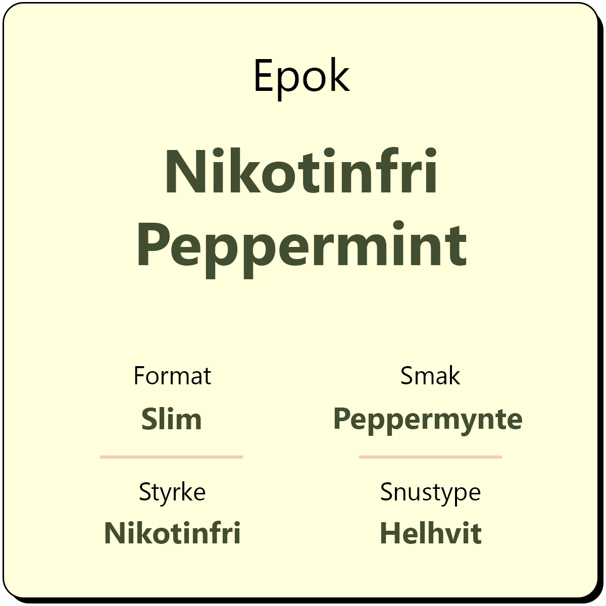 Epok Nikotinfri Peppermint