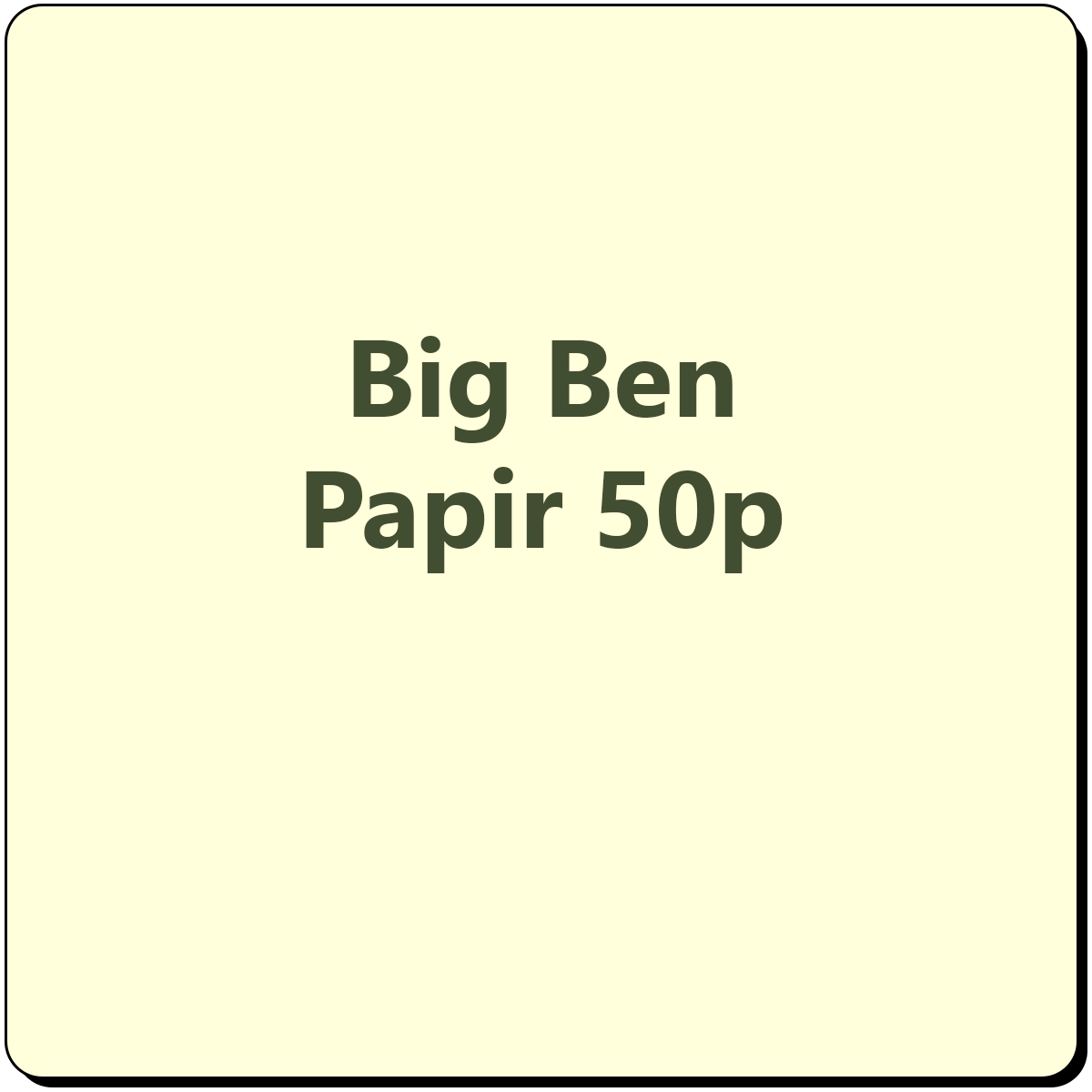 Big Ben Papir