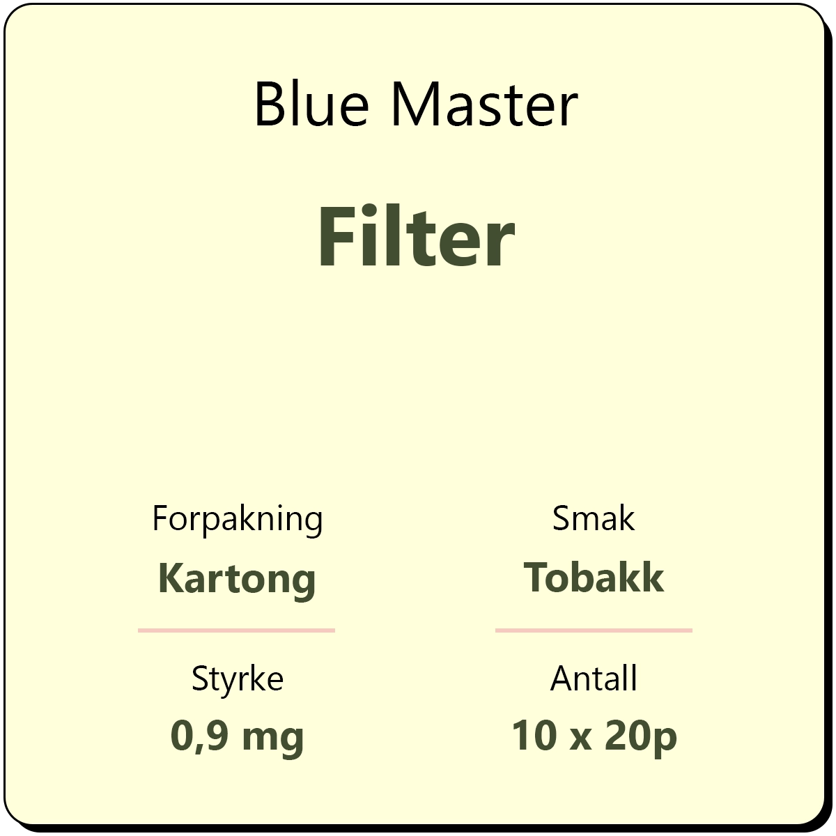 Blue Master Filter