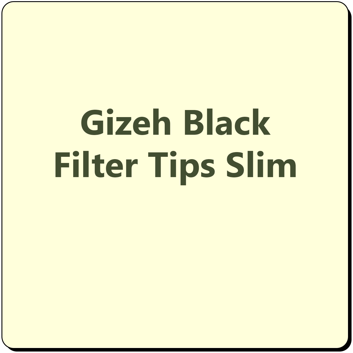 Gizeh Black Filter Tips Slim