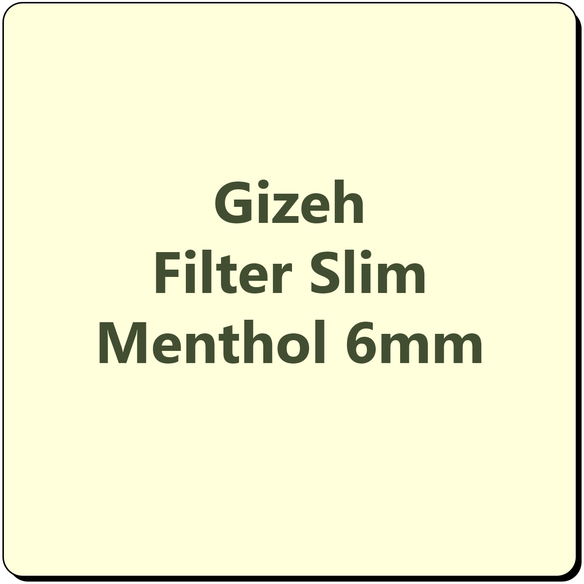 Gizeh Filter Slim Menthol 6mm