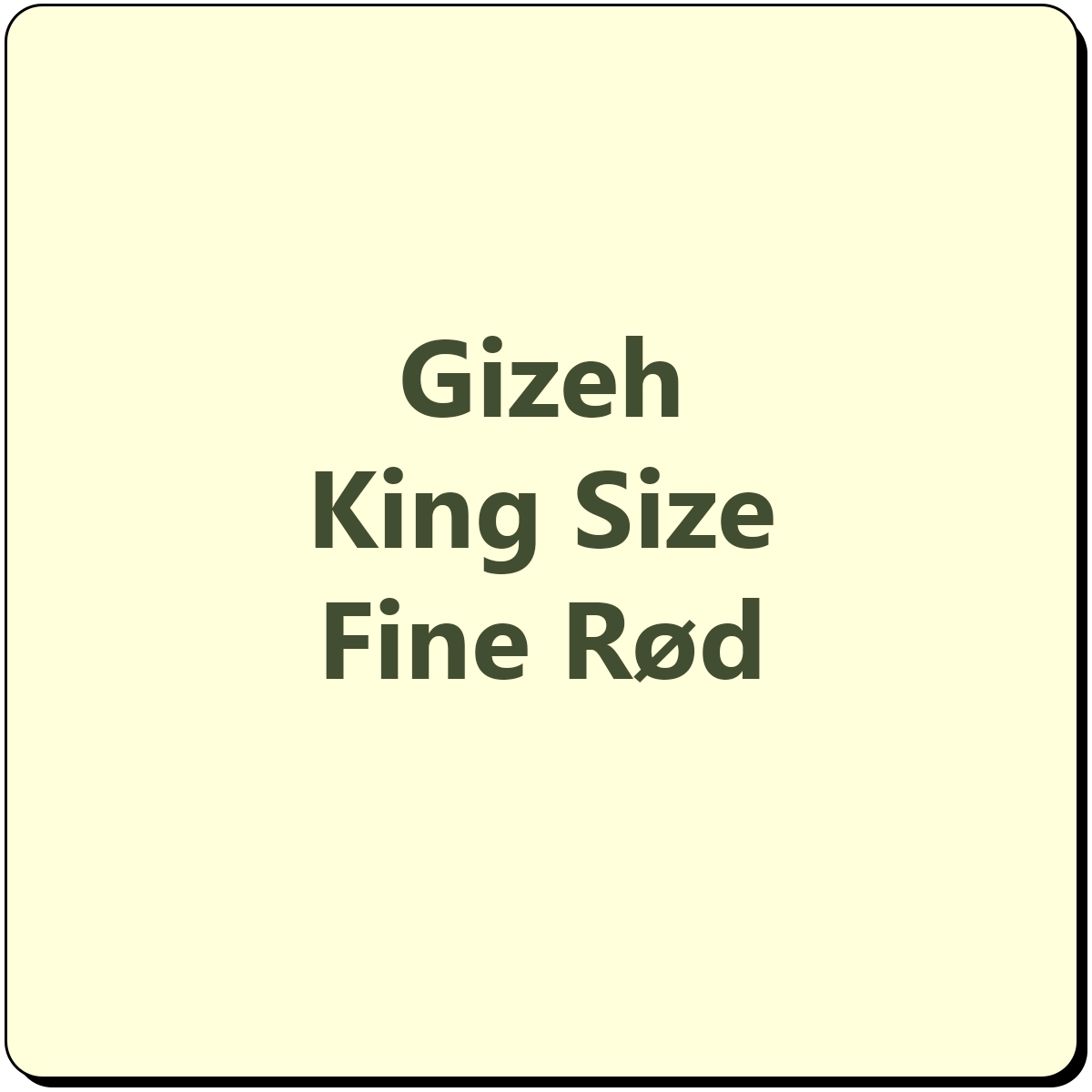 Gizeh King Size Fine Rød