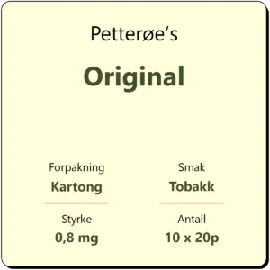 Petterøe's Original kartong