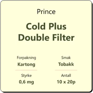 Prince Cold Plus Double Filter