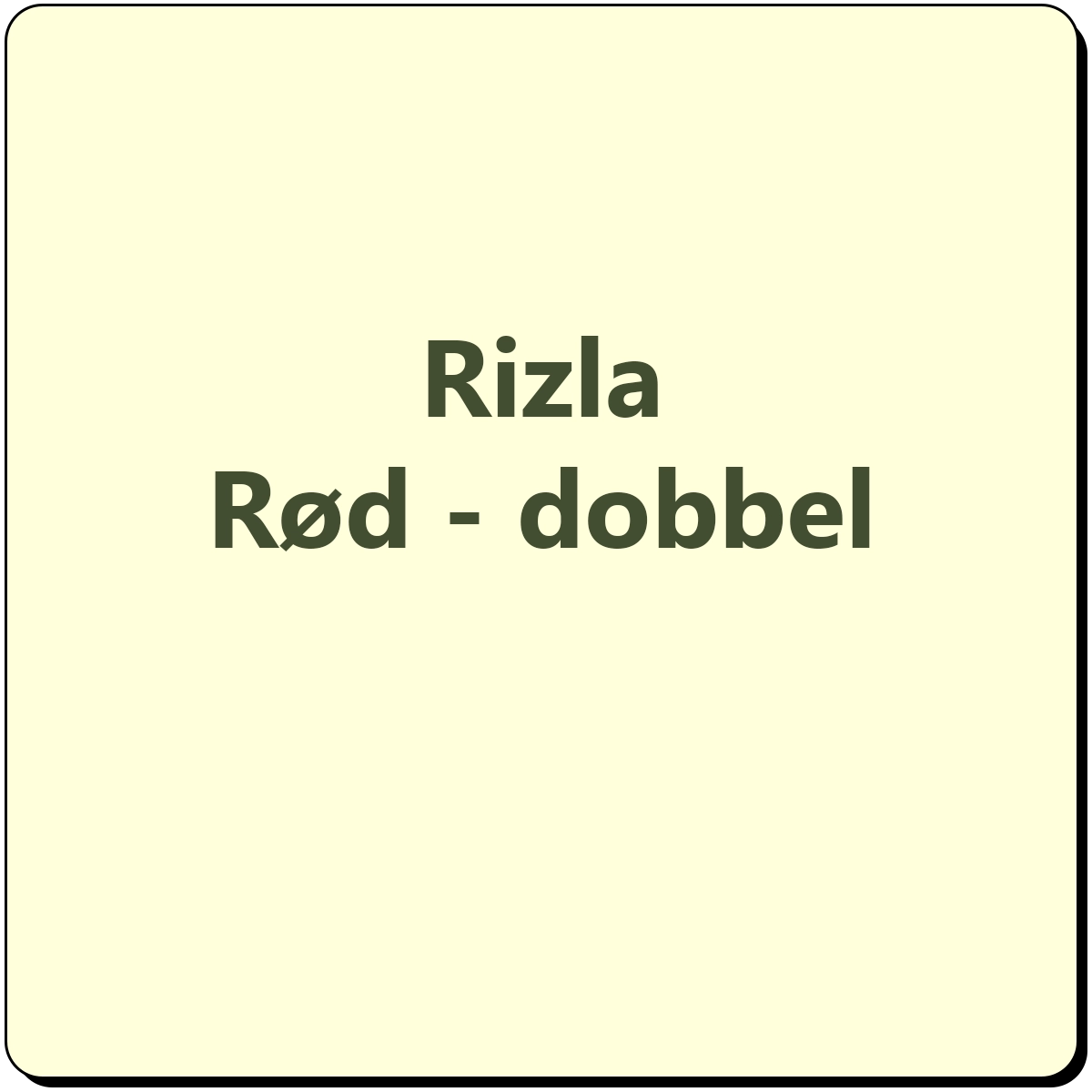Rizla Rød - dobbel