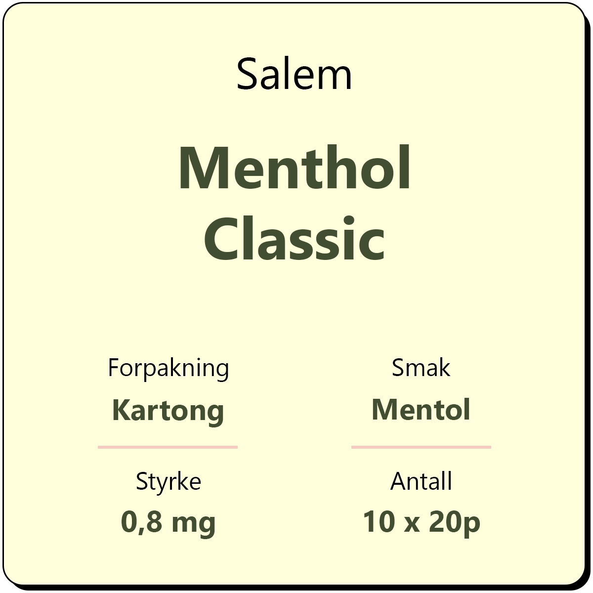 Salem Menthol Classic