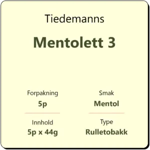 Tiedemanns Mentolett 3