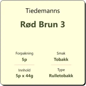 Tiedemanns Rød Brun 3
