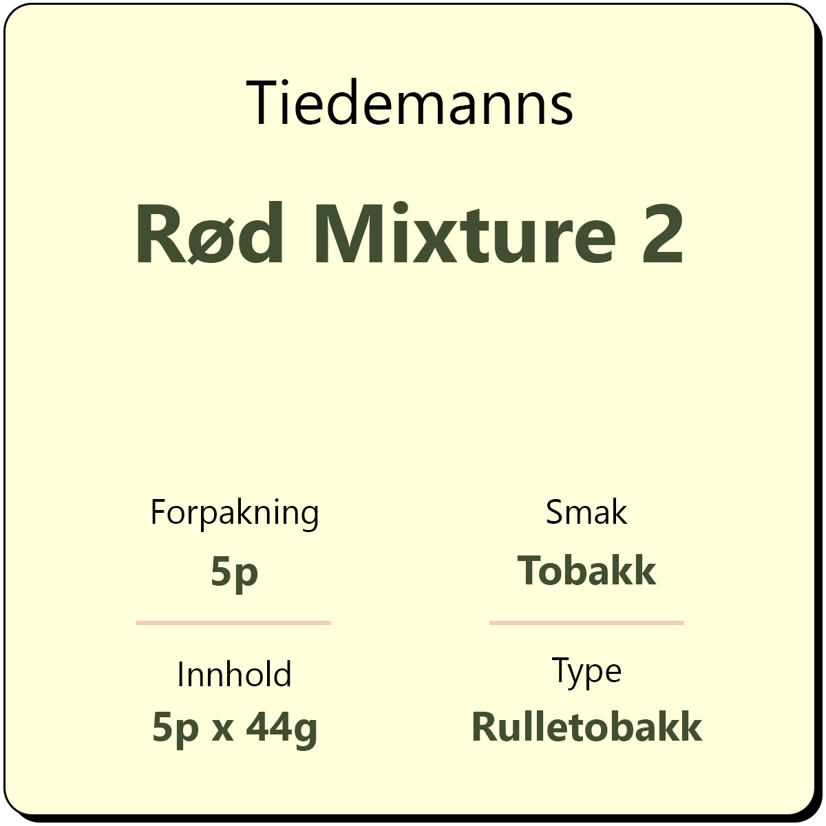 Tiedemanns Rød Mixture 2