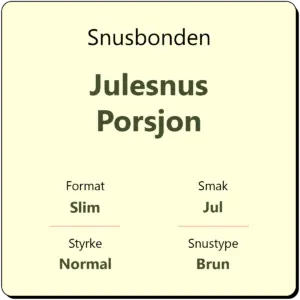 Snusbonden Julesnus Porsjon