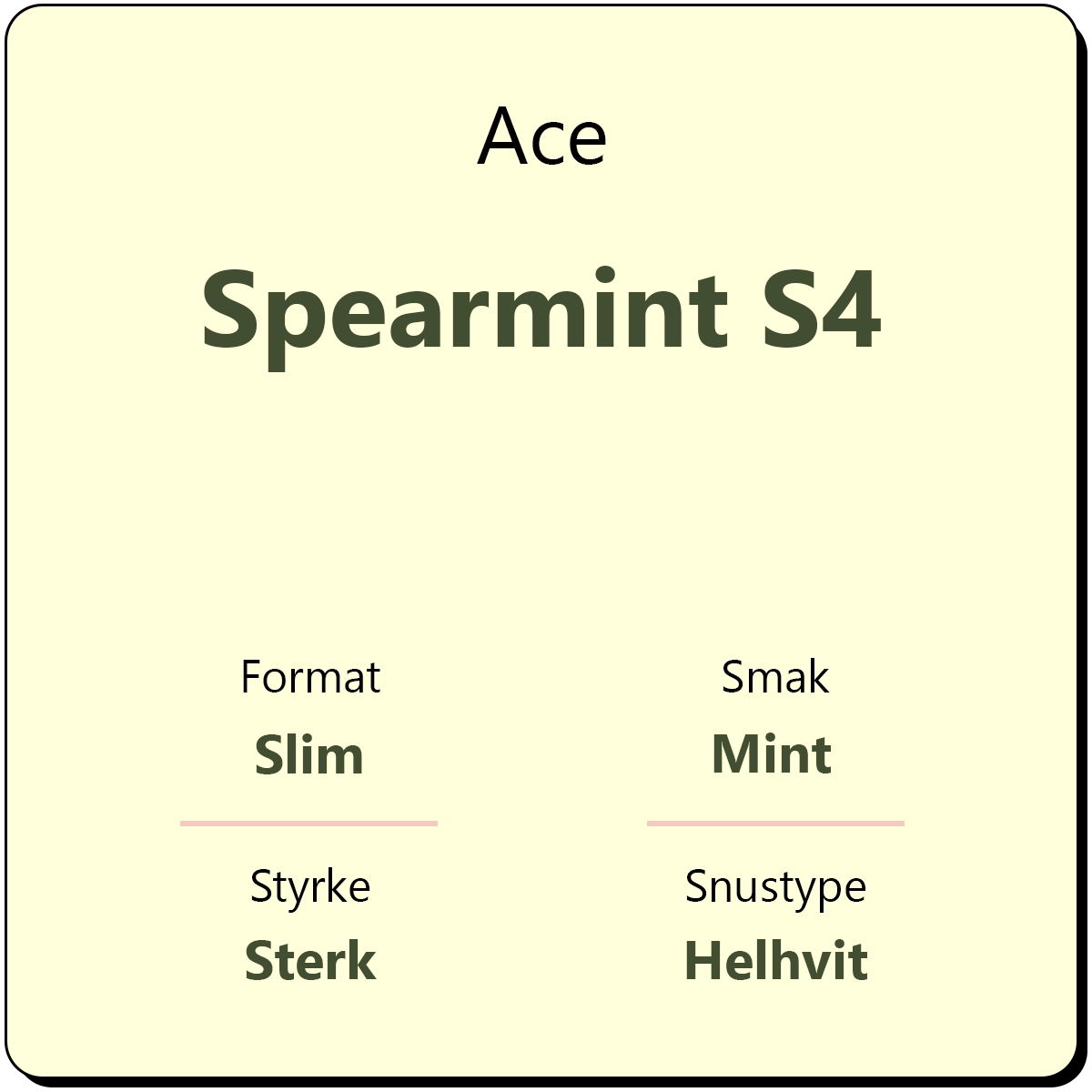 Ace Spearmint S4