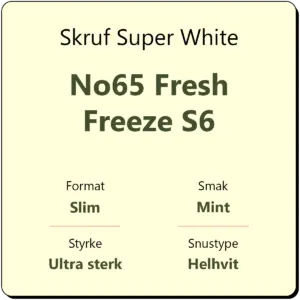 Skruf Super White No65 Fresh Freeze S6