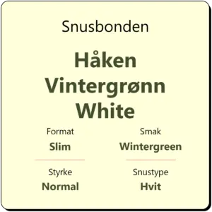 Snusbonden Håken Vintergrønn White