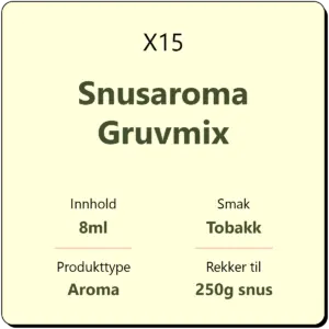 X15 Snusaroma Gruvmix