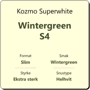 Kozmo Superwhite Wintergreen S4