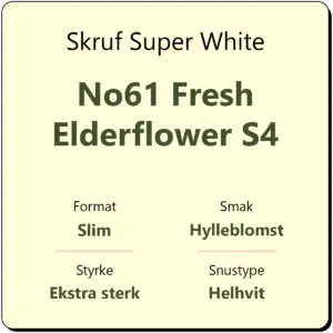 Skruf Super White No61 Fresh Elderflower S4