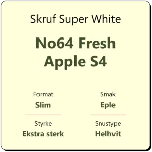 Skruf Super White No64 Fresh Apple S4