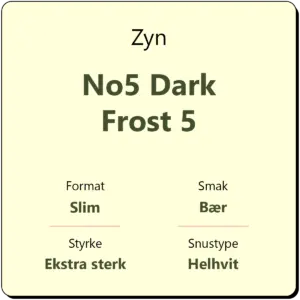 Zyn No5 Dark Frost 5