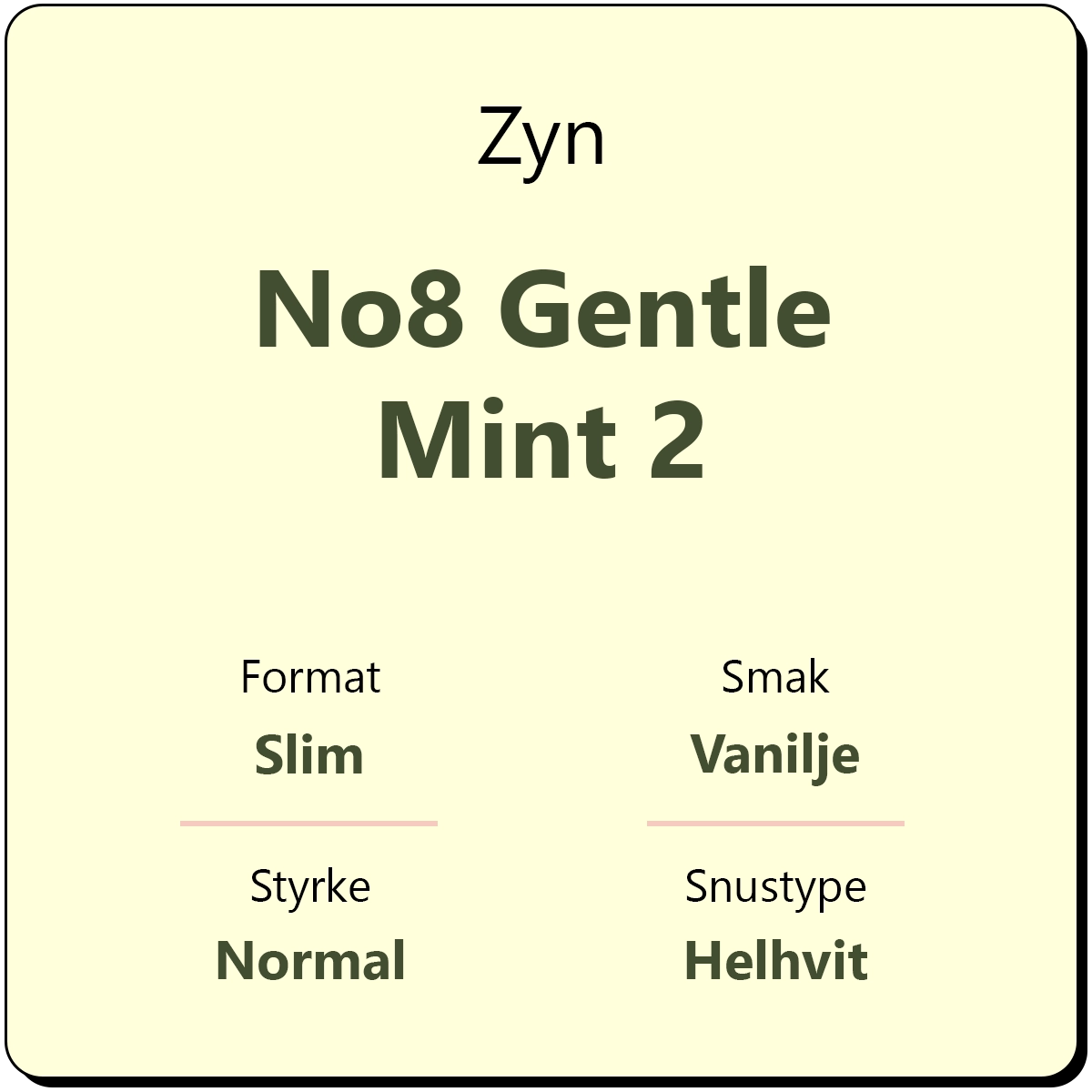 Zyn No8 Gentle Mint 2