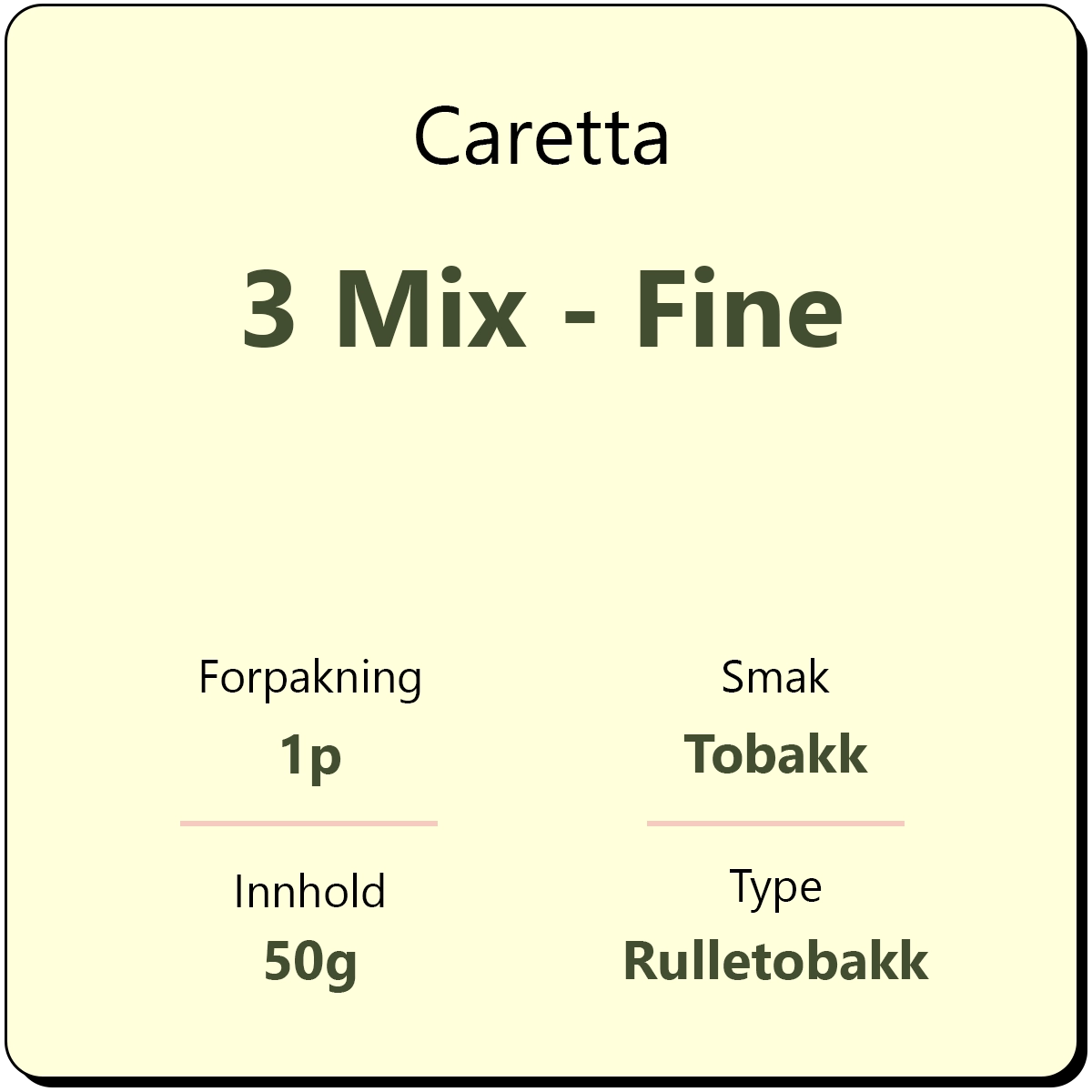 Caretta 3 Mix - Fine