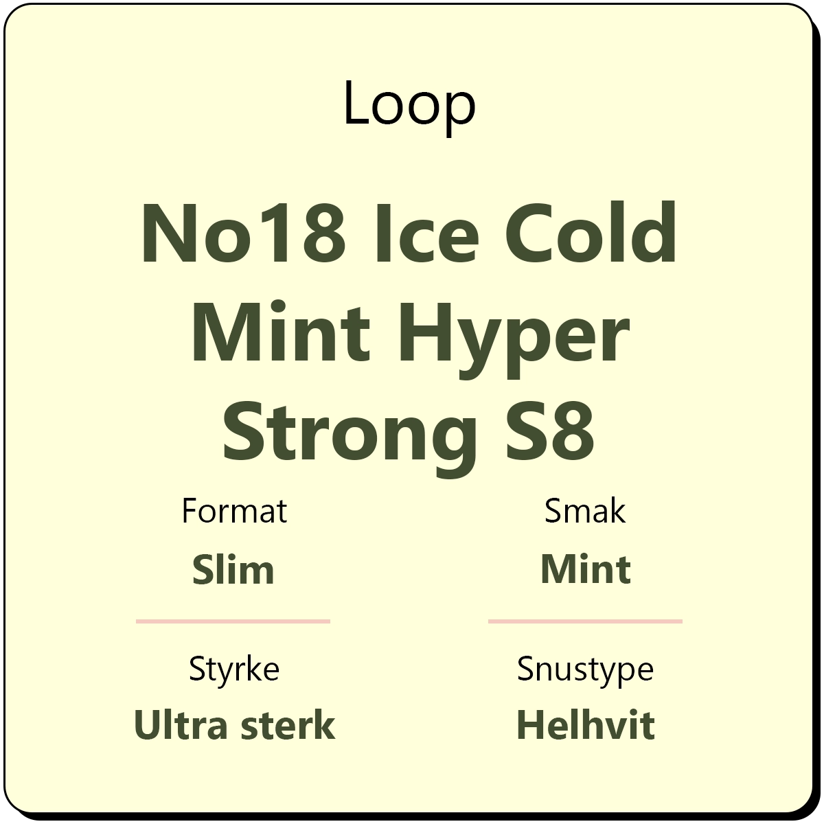 Loop No18 Ice Cold Mint Hyper Strong S8
