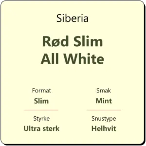 Siberia Rød Slim All White