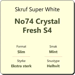 Skruf Super White No74 Crystal Fresh S4