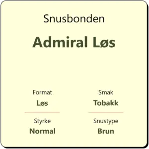 Snusbonden Admiral Løs