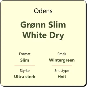 Odens Grønn Slim White Dry